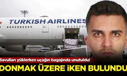 Bavulları yüklerken uçağın bagajında unutuldu! Donmak üzere iken bulundu...