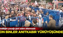 Valiliğin yasağı geri adım attırmadı: On binler Anıtkabir yürüyüşünde