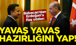 Ali Babacan’dan Erdoğan’a flaş sözler: Yavaş yavaş hazırlığını yap
