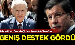 Bahçeli'den Davutoğlu'na 'teşekkür' telefonu: Geniş destek gördü!
