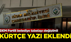 DEM Partili Iğdır Belediyesi'nin tabelasına Kürtçe adı eklendi
