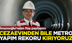 İmamoğlu'ndan flaş paylaşım: Cezaevinden metro yapım rekoru kırıyoruz
