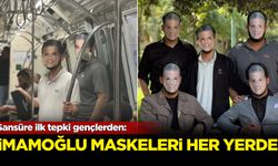 Sansüre ilk tepki gençlerden: İmamoğlu maskeleri her yerde!