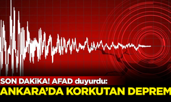 SON DAKİKA! Başkent Ankara'da korkutan deprem