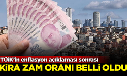 TÜiK’in enflasyon açıklaması sonrası, yeni kira zam oranı belli oldu