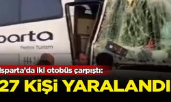 Isparta’da iki otobüs çarpıştı, 27 kişi yaralandı