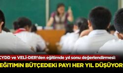 ÇYDD ve VELİ-DER’den eğitimde yıl sonu değerlendirmesi: Eğitimin bütçedeki payı her yıl düşüyor!