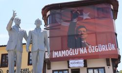 'İmamoğlu'na özgürlük' pankartı Eskişehir'e asıldı