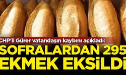 CHP'li Gürer: Vatandaşın sofrasından 295 ekmek eksildi