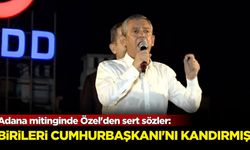 Adana mitinginde Özel'den sert sözler: Birileri Cumhurbaşkanı'nı kandırmış