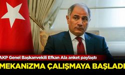 AKP Genel Başkanvekili Efkan Ala anket paylaştı: Mekanizma çalışmaya başladı!
