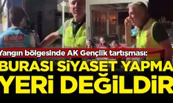 Yangın bölgesinde AK Gençlik tartışması