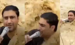 Canlı yayında haber anlatan muhabir, sele kapılıp gözden kayboldu