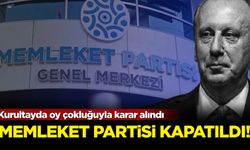 Kurultayda oy çokluğuyla karar alındı: Memleket Partisi kapatıldı!