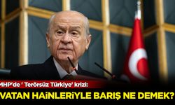 MHP'de ' Terörsüz Türkiye' krizi: Vatan hainleriyle barış ne demek?