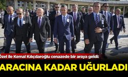 Özgür Özel ile Kemal Kılıçdaroğlu cenazede bir araya geldi: Karşıladı, aracına kadar uğurladı
