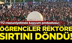 İTÜ mezuniyetinde kayyum protestosu: Öğrenciler rektöre sırtını döndü