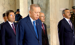 Cumhurbaşkanı Erdoğan ve YAŞ üyeleri Anıtkabir'i ziyaret etti