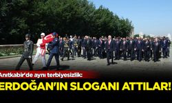 Anıtkabir'de aynı terbiyesizlik: Erdoğan sloganı attılar