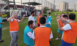 Erzurum Palandöken eteklerinde özel futbol maçı