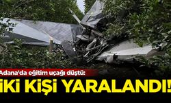 Adana’da eğitim uçağı düştü: 2 kişi yaralandı