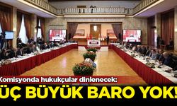 Komisyonda hukukçular dinlenecek: 3 büyük baro yok