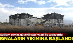 Yeşilyurt Belediyesi’nin 'Sağlam zemin, güvenli yapı' vaadi ile satışa çıkardığı binaların yıkımına başlandı