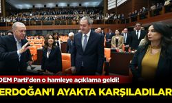 Erdoğan'ı ayakta karşıladılar: DEM Parti'den açıklama geldi