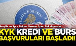 Gençlik ve Spor Bakanı duyurdu: KYK burs ve kredi başvuruları başladı!