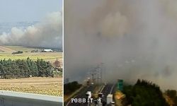 Silivri yangın paniği! TEM otoyolu trafiğe kapatıldı tahliyeler başladı