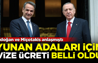 Erdoğan ve Miçotakis anlaşmıştı! Yunan adaları için vize ücretleri belli oldu
