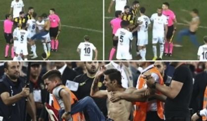 Süper Lig'de skandal... MKE AnkaragücüLlü holigan Beşiktaşlı yıldıza uçan tekme