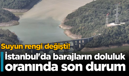 İstanbul'da barajların doluluk oranında son durum: Suyun rengi değişti