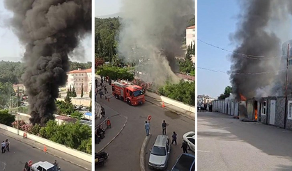 İskenderun Devlet Hastanesi'nde yangın: Tamamen küle döndü