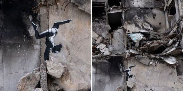 Banksy'nin son eseri, Ukrayna'dan çıktı