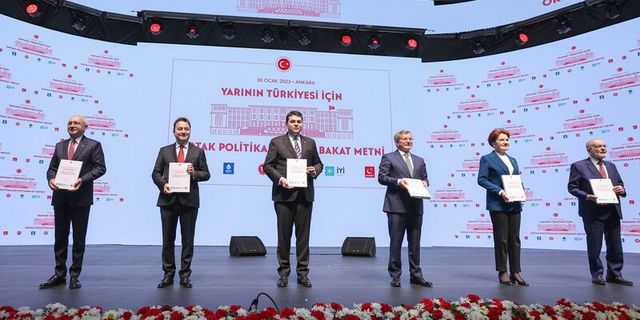 Altılı Masa 'Ortak Politikalar Mutabakat Metni'ni açıkladı: Türkiye'nin geleceğine imza!