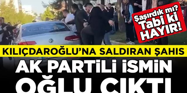 Kılıçdaroğlu'nun konvoyuna saldıran şahıs, AK Partili ismin oğlu çıktı!