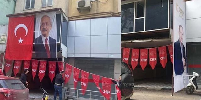 Bursa'da skandal! Atatürk posterinin üstüne Erdoğan posteri astılar
