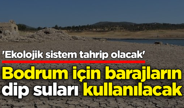 Bodrum için barajların dip suları kullanılacak: Ekolojik sistem tahrip olacak