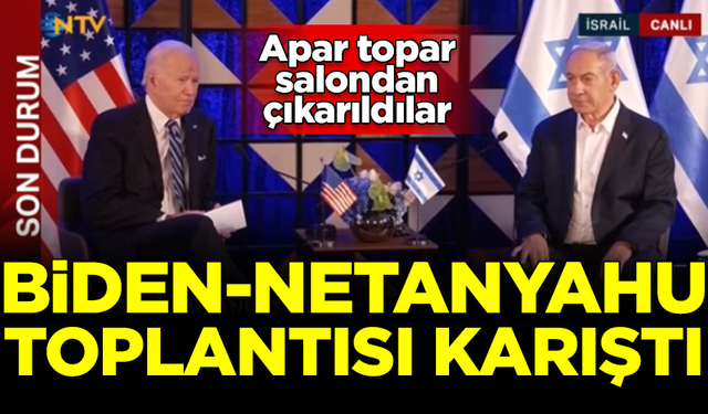 Biden-Netanyahu toplantısı karıştı! Salondan çıkarıldılar