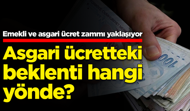 Emekli ve asgari ücret zammı yaklaşıyor: Asgari ücretteki beklenti hangi yönde?