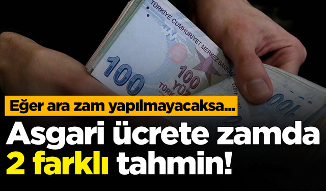 Asgari ücrete zamda 2 farklı tahmin: Eğer ara zam yapılmayacaksa...