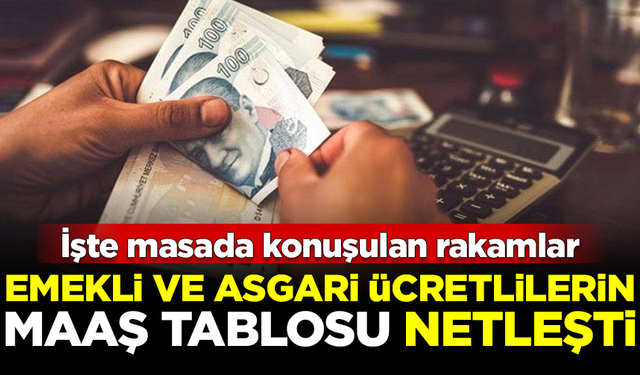 Emekli ve asgari ücretlinin maaşları netleşti! İşte masadaki rakamlar