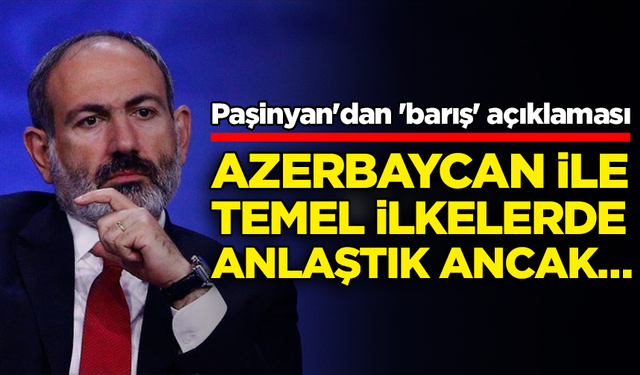 Paşinyan'dan 'barış' açıklaması: Azerbaycan ile temel ilkelerde anlaştık ancak…