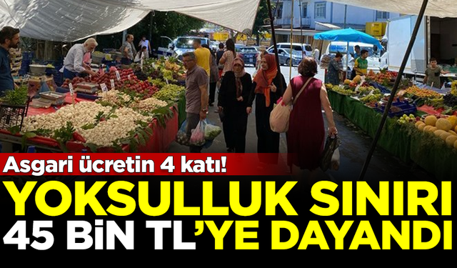 Yoksulluk sınırı 45 bin TL'ye dayandı! Mevcut asgari ücretin 4 katı