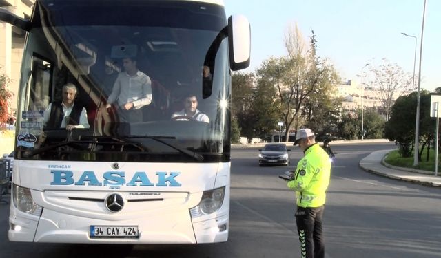 İstanbul'da şehirlerarası yolcu otobüslerine denetim