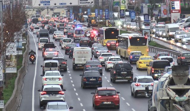 İstanbul'da trafik yoğunluğu