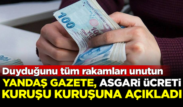 Duyduğunu tüm rakamları unutun! Yandaş gazete asgari ücreti kuruşu kuruşuna açıkladı