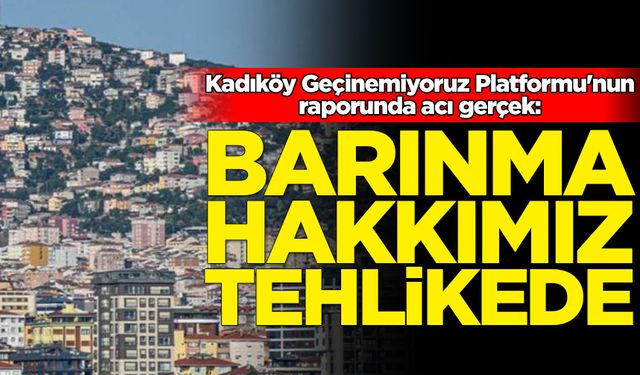 Kadıköy Geçinemiyoruz Platformu'nun raporunda acı gerçek: Barınma hakkımız tehlikede