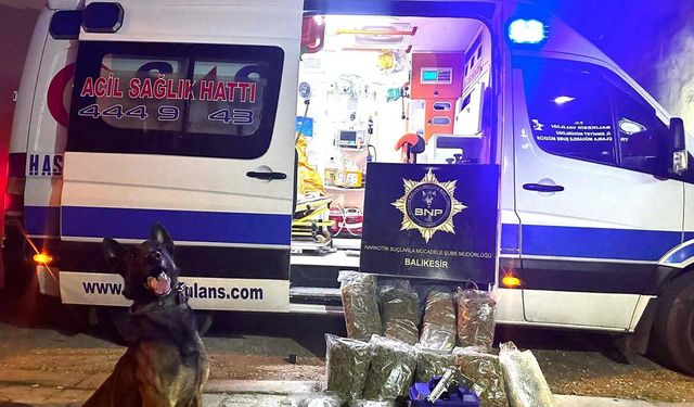 Ambulanstaki 9 kilo uyuşturucuyu 'Dangal' buldu; 3 gözaltı